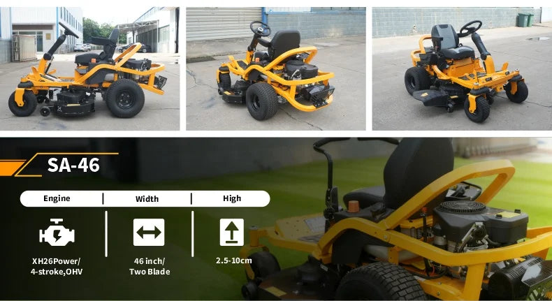 SAAO All Terrain Remote Control Crawler Lawn Mower Grass Cutting Machine for Farms Gardens Orchards and Parks