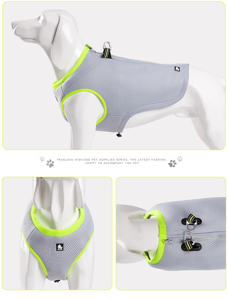 Truelove Pet Cooling Vest Summer Clothes Cooler Lightweight Jacket for Small and Big Dog Warm Winter and Cool for Beach TLG2511