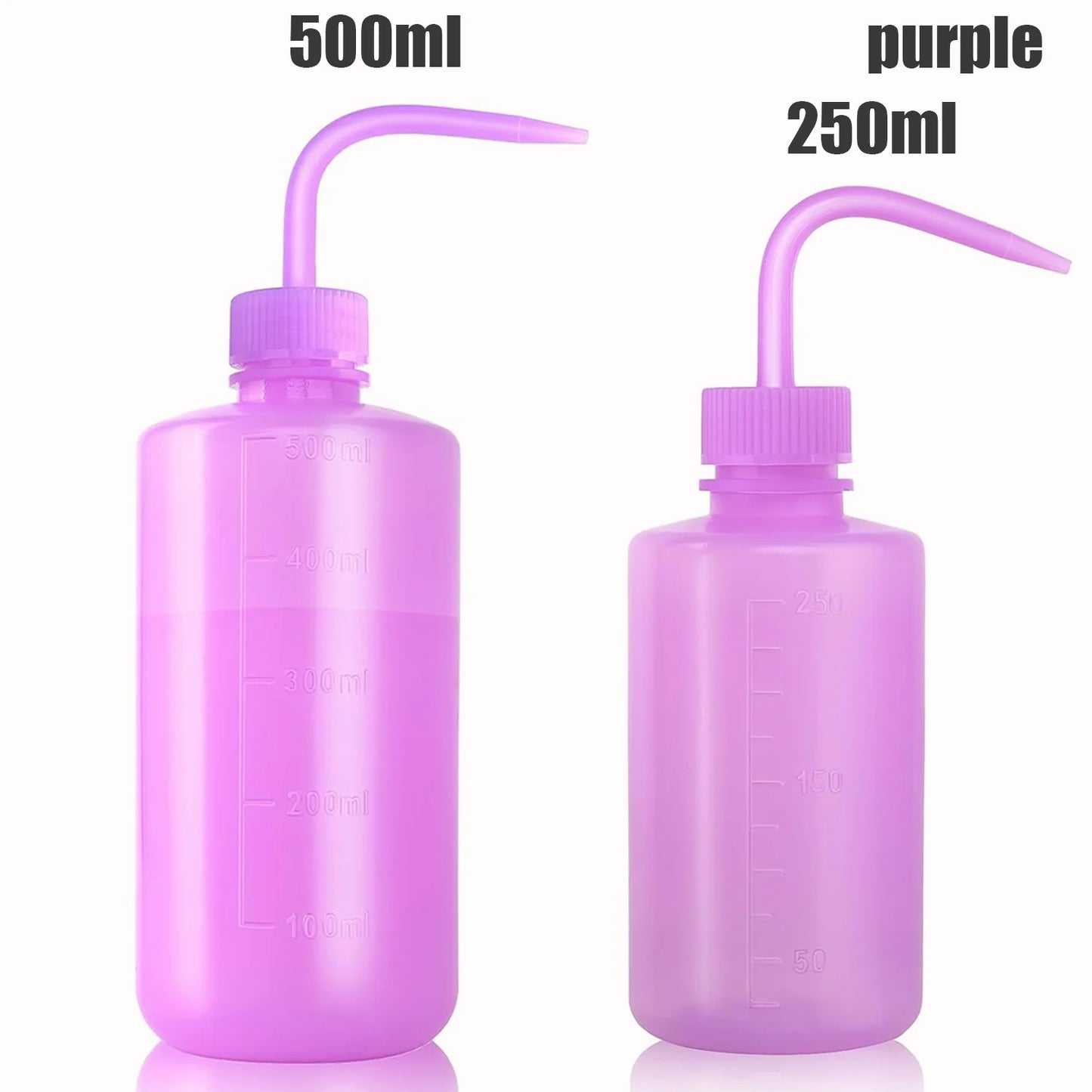 500/250ml Tattoo Wash Bottle 5 Colors Rinse Spray Bottle Economical Plastic Squeeze Clean Bottles for Medical Labs Tattoo Supply