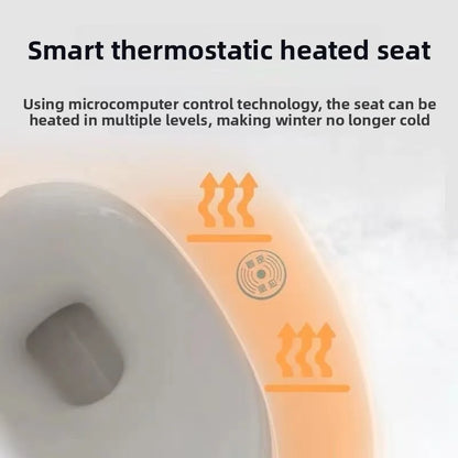 Intelligent Toilet Lid with Automatic Flip and Remote Control for Instant Hot Seat Toilet Cover LCD Display ,Round/Elongated