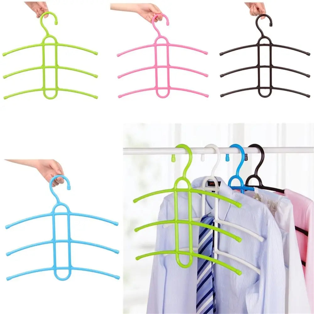 New Multifunctional Hanger Hook Fishbone Clothes Hanger Clothes Rack Wardrobe Organizer Space 3 Layer Saver