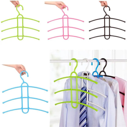 New Multifunctional Hanger Hook Fishbone Clothes Hanger Clothes Rack Wardrobe Organizer Space 3 Layer Saver