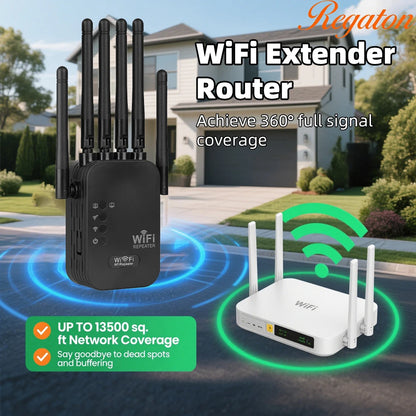 Wireless 5G WiFi Repeater 1200Mbps Router Wifi Booster Dual Band Long Range Extender 5Ghz Wi-Fi Signal Amplifier Repeater