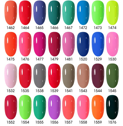 Clou Beaute 12pcs TPO & HEMA FREE Nail Gel Polish Set Red Pink Nude Green Yellow Purple UV Gel Nail Semi Permanent Nail Varnish