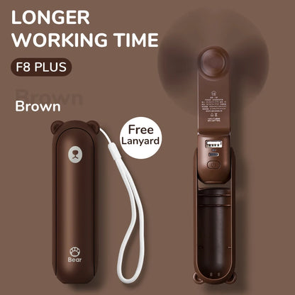 JISULIFE Handhållen Fläkt 3-i-1 – Ficklampa & Powerbank, F8 (2000mAh) / F8X (4500mAh), 7 Färger