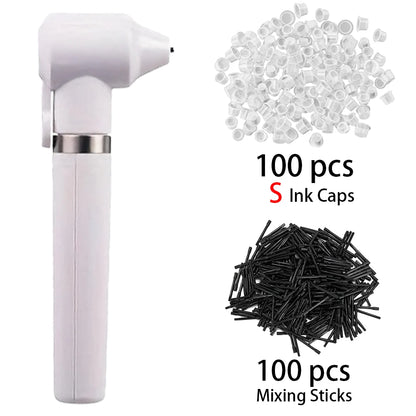 Tattoo Pigment Mixer Machine Tattoo Ink Mixer Kit with 100Pcs Mixing Sticks and 100pcs tattoo ink cups （S /M /L )Tattoo supplies