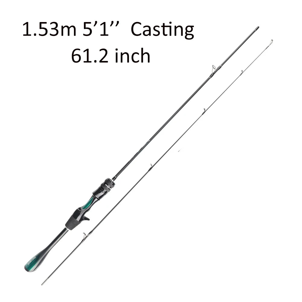 FISHINGFANS ORCA Ultralätt Fiskespö UL – Solid Tip, Avsmalnande Handtag, Spinning och Casting för Öring