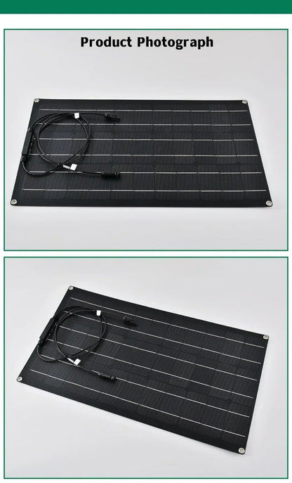 Semi-Flexibel ETFE Solpanel 500W–2000W – Lättviktig 18V/36V för Husbil Båt Camping Tak, 1–4 Paneler