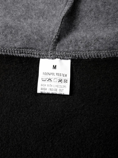 Herr Oversized Hoodie med Dragkedja – Casual Sweatshirtjacka, 3 Färger