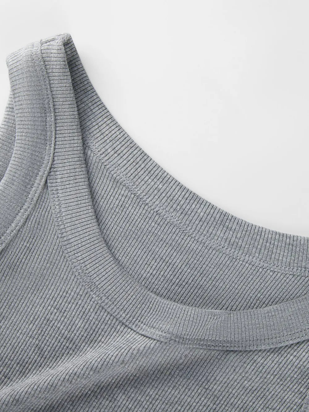 Dam Ribbed 100% Bomull Linne – Ärmlös O-ringning Bodycon Mjuk Andningsbar Sommar, 1/2/3-pack S–XXXL