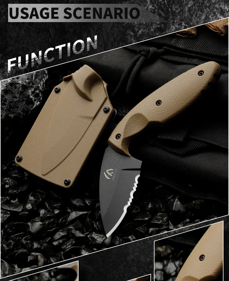 Simple and portable straight knife with sheath storage, anti slip and comfortable handle, outdoor outing, fishing, gardening, mu