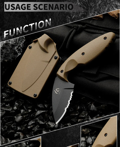 Simple and portable straight knife with sheath storage, anti slip and comfortable handle, outdoor outing, fishing, gardening, mu
