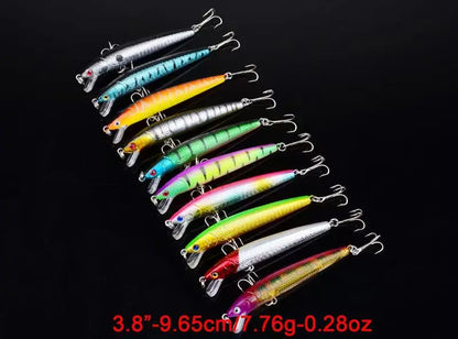 20PCS Suspending Jerkbait Minnow Lures – Slow Sinking Hard Bait with Treble Hooks for Bass Musky Zander Freshwater Saltwater