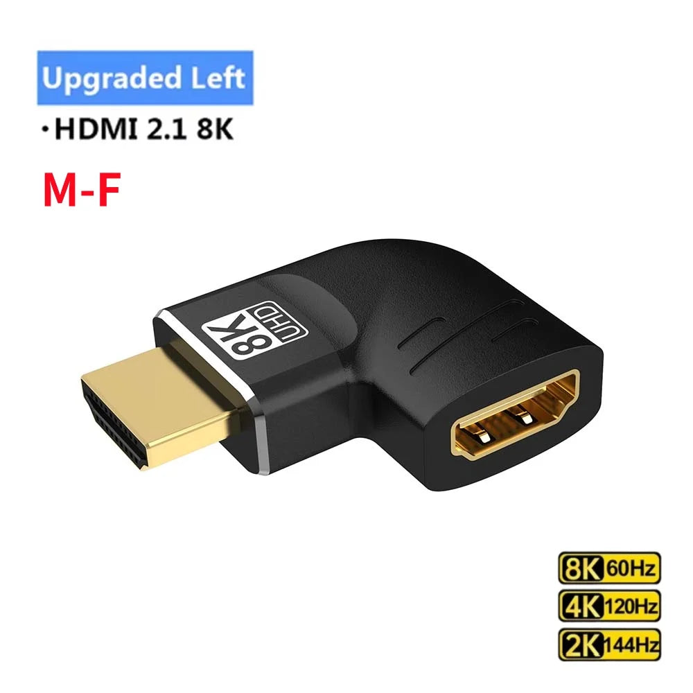 HDMI 2.1-adapter med 90° eller 270° vinkel – 8K 60 Hz