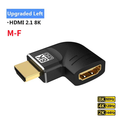 HDMI 2.1-adapter med 90° eller 270° vinkel – 8K 60 Hz