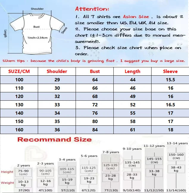 Bestseller-Spring/Summer Children's 3D Cool Print T-Shirt for Boys and Girls for Outdoor Activities.High-quality,breathable top.