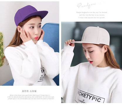 Big Bone Man Plus Size 64cm Baseball Caps Adult Flat Peak Hip Hop Fitted Hat Men Women Large Size Snapback Cap Size 60cm 62cm