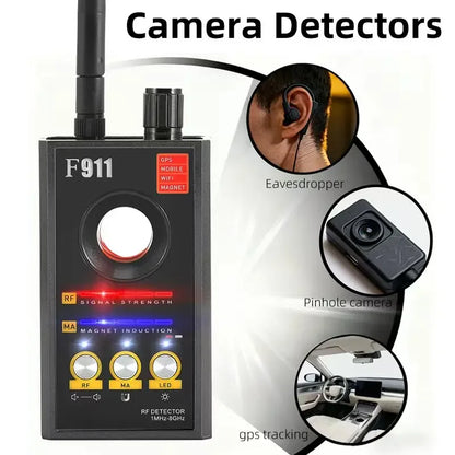 F911 Hidden Camera Detectors, Anti Spy Camera Finder, GPS Tracker Detectors, Bug & Hidden Devices Detector