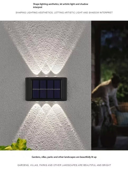 Solar LED Outdoor Wall Light Waterproof Dusk to Dawn Fence Lamp for Garden Yard Porch Pathway Patio Home Decor
