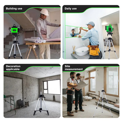 HGLINE 1.2M/1.5M Stretchable Laser Level Tripod Suitable for 5/8 Inch Laser Level Tools Aluminum Tripod with Lifting Rocker