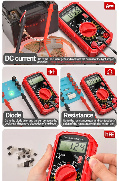 ANENG SZ308 digital multimeter med VD802-spänningspenna
