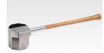 Modern Designer Stainless Steel Sauna Ladle with Wood Handles Customized Size for Sauna Accessories