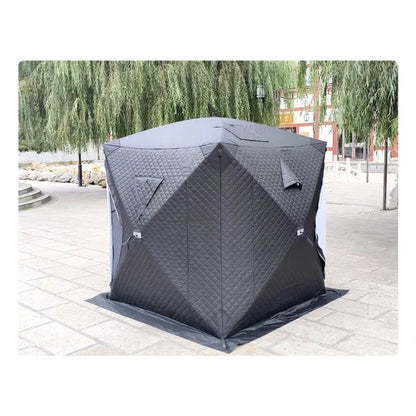 Winter Outdoor Pop Up Windproof Thickened Cold Resistant Sauna Room Portable Square Large Ice Fishing House Tent