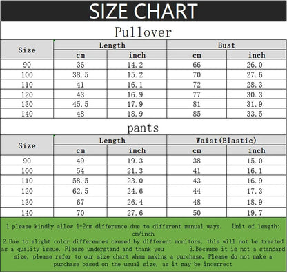 Boys Girls Long Sleeved Sweatshirts Sets Spring Autumn Chidren's Clothing Sets Baby Kids Casual Sweatshirt Set New Tracksuit