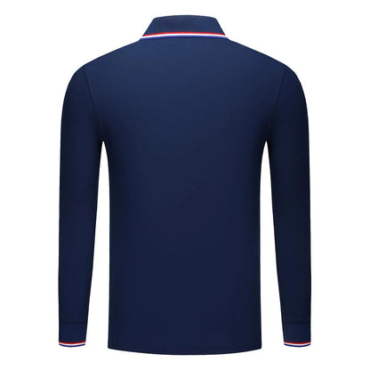 Långärmad Polo-shirt med Eget Tryck eller Logotyp – Unisex S–4XL (Asian)