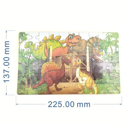 Träpussel Dinosaurie 60 Bitar – Äggförpackning 16 Motiv CE-certifierat Pedagogisk Leksak Barn Present 2026
