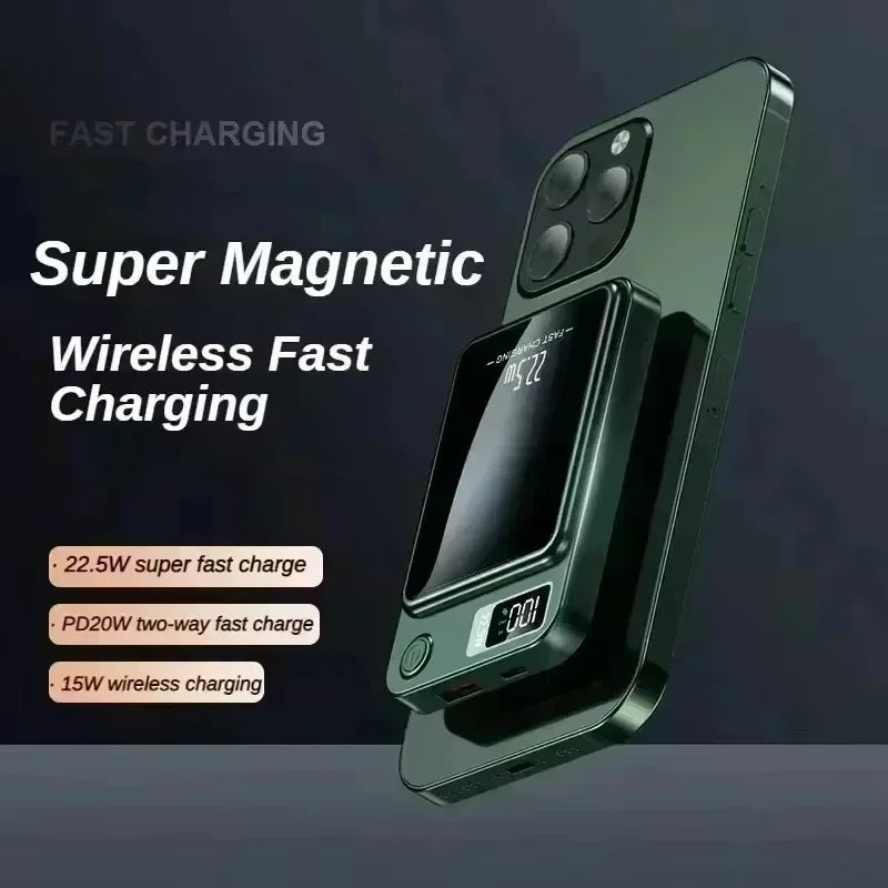 Lenovo Magnetic Power Bank 50000mAh Wireless Charger Super Fast Charging for Magsafe External Battery For iPhone 17/16/15/14/13