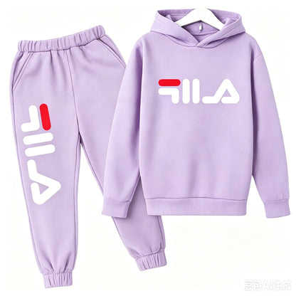 2025 Spring and Autumn Children's Boys and Girls Casual Sports Top + Pants 2-piece Girl Suit 3-14 Years Old Outdoor Jogging Suit