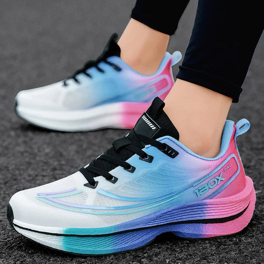 Herr sneakers med kolfiberplatta & mesh – Lätta, halkfria, löpning & tennis, storlek 39–48, 4 färger