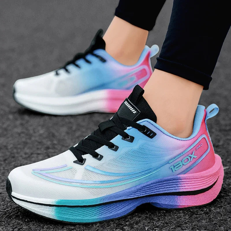 Herr sneakers med kolfiberplatta & mesh – Lätta, halkfria, löpning & tennis, storlek 39–48, 4 färger