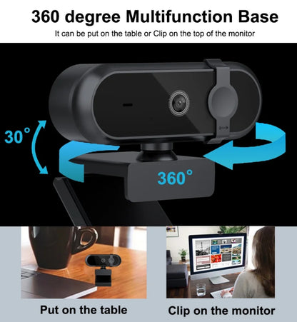 4K 2K Autofoucs Microphone Webcam 30fps Full HD for Gamer Live Video Calling Online Meeting Driver Free USB Plug Privacy Cover