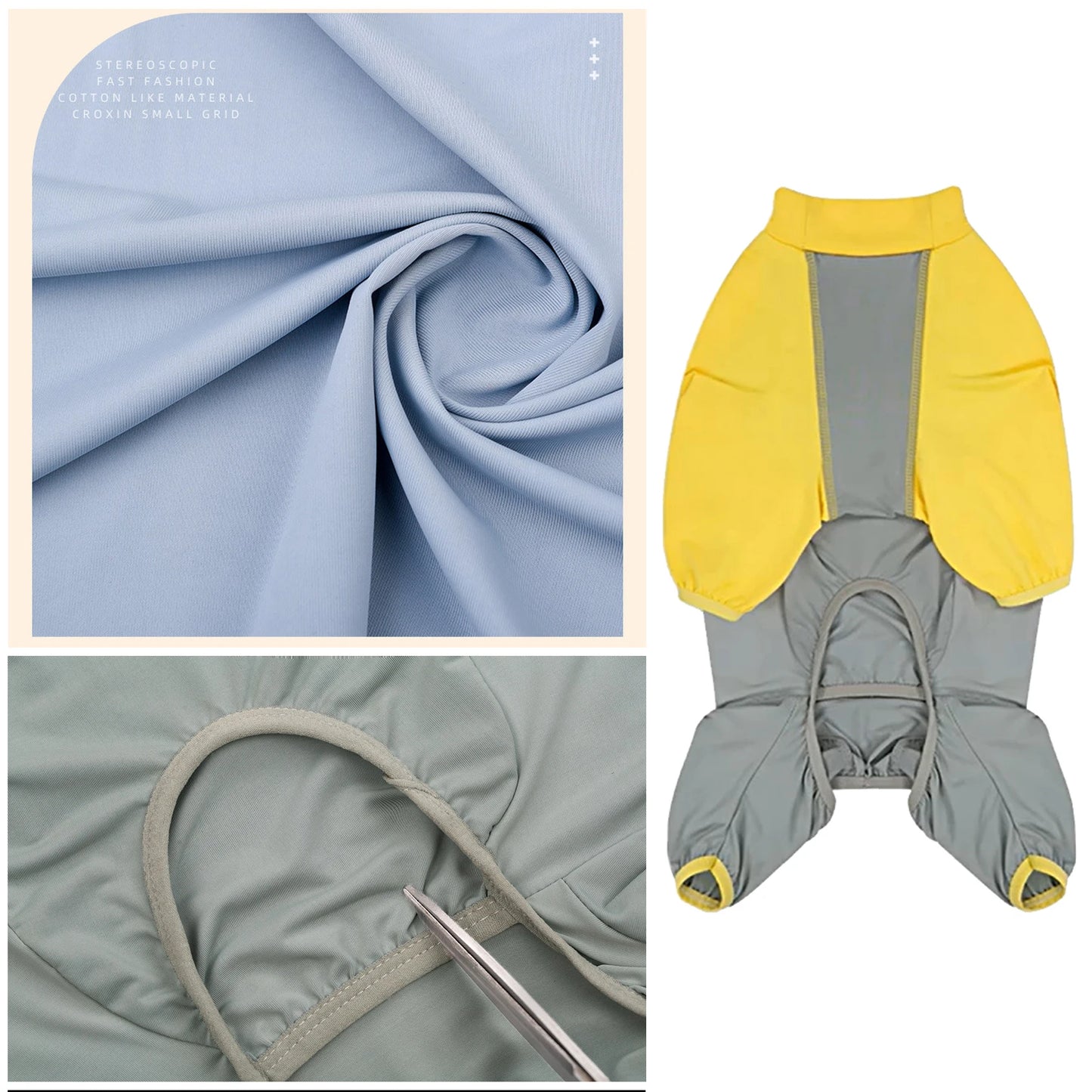 Dog Pajamas Onesie Summer Sun Protection Quick-Dry Bodysuit Clothes Anti-shedding Full Body Pet Jumpsuit for Medium Large Dogs