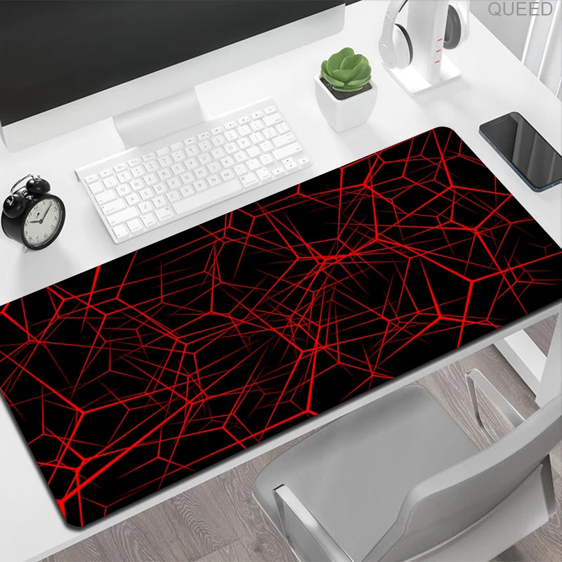 900x400 Geometric Art Large Gaming Mouse Pad Gamer Big Mouse Mat Computer Gaming Locking Edge MousePad Keyboard Desk Mice Pads