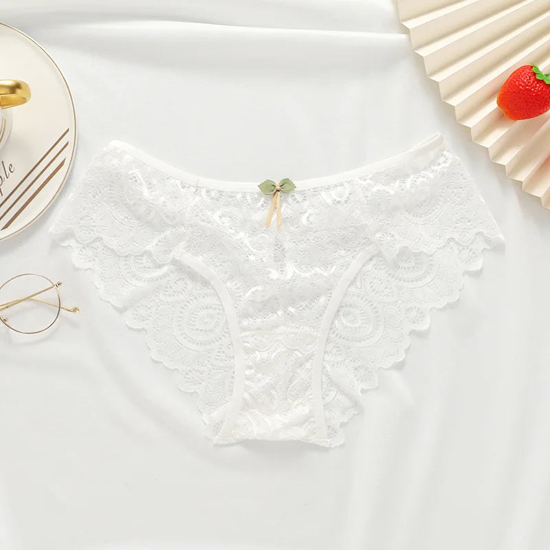 Meet'r Women Sexy Lace Panties Low-Rise Temptation Lingerie Female G String Transparent Underwear Hollow Out Briefs Intimates