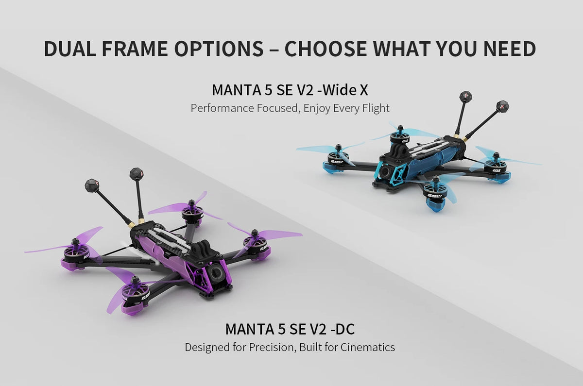 Axisflying Manta 5 SE DC V2 6S FPV Drone Analog/O4 Dual Version Built-in GPS Long Range Freestyle High Stability Durable 5 Inch