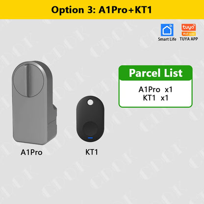 CDOK A1Pro Tuya Bluetooth Smart Lock Is Installed on the Traditional Door Lock Manual Knob to Achieve Smart Unlocking