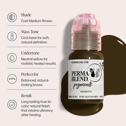 15ML 0.5oz Permanent Makeup Pigment - Long-lasting Professional Tattoo Ink for Microblading Eyebrow & Lip Tattoo Supplies