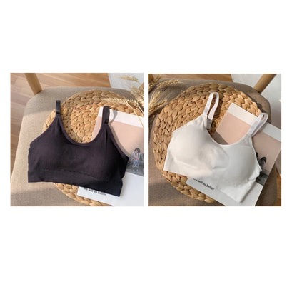 Women's Bra Tube Top Crop Top Female Seamless Back Outdoor Sports Underwear Bra For Women Cotton Female Bra Tops Brassiere
