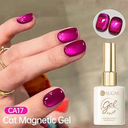 UR SUGAR 15ml Cat Magnetic Gel Nail Polish 30 Colors Semi Permanent Magnetic Gel UV/LED Soak Off Painting Vanrish Design