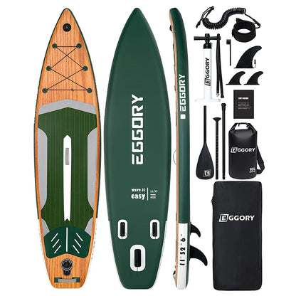 EGGORY Uppblåsbar SUP-bräda – Ca 335 cm, 7 Designs, Komplett Set, Skickas från Tyskland