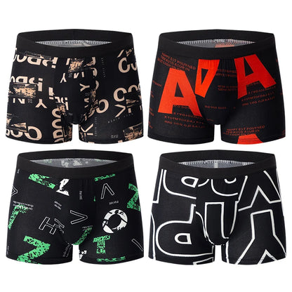 Herr Boxershorts 4/10-pack – Europeisk/US Storlek Trendiga Tryck Plus Size, XS–XXXL