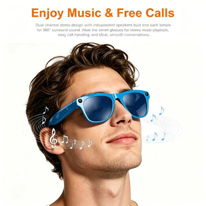 Lenovo 32G Memory 800W 4K Camera Smart Glasses Men Photos&Videos 3600mAh Power Bank 120+Languages Translation AI Glasses Women