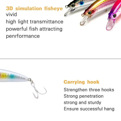 Sunken Minnow Swinger Bait 90mm 28g Hot Type Fishing Kit Bait Fishing Gear Hard Bait 3D Eye Long Cast Crank Bait Fishing