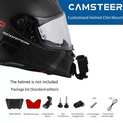 for Scorpion Exo R1 Helmet Custom Aluminium Chin Mount for GoPro Hero 13 12 11 10 Insta360 X4 X3 Ace Pro DJI Action 5 4 3 Camera