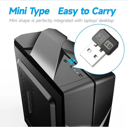 USB Bluetooth 5.4 Wireless Adapter Bluetooth 5.3 Dongle Adapter for PC Laptop Wireless Speaker Audio Receiver USB Transmitter