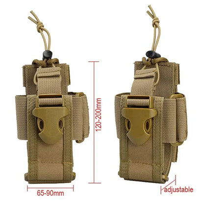 Justerbar radioficka med MOLLE-fäste för walkie-talkie